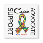 Autism Support Advocate Cure Refrigerator Magnets