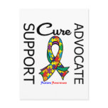 Autism Support Advocate Cure Postcard