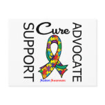 Autism Support Advocate Cure Postcard