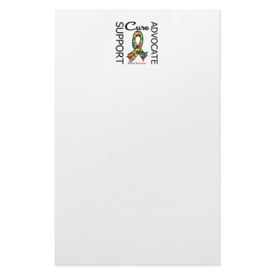 Autism Support Advocate Cure Personalized Stationery by giftsforawareness