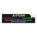 Autism Support Bumper Sticker bumper stickers