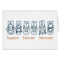 Autism: Support Educate Advocate Cards