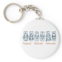 Autism: Support Educate Advocate Key Chains