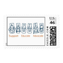 Autism: Support Educate Advocate Postage Stamps
