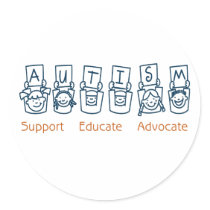 Autism: Support Educate Advocate Sticker