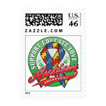 Autism Support - Educate - Love Stamp