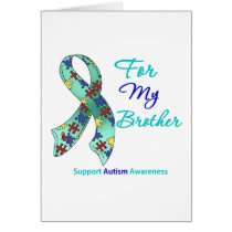 Autism Support For My Brother Greeting Cards