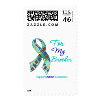 Autism Support For My Brother Postage Stamp