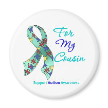 Autism Support For My Cousin Fridge Magnets