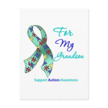 Autism Support For My Grandson Post Cards