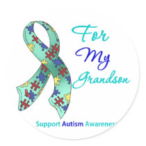 Autism Support For My Grandson Sticker