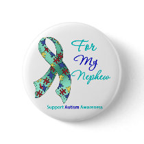 Autism Support For My Nephew Buttons