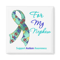 Autism Support For My Nephew Refrigerator Magnets