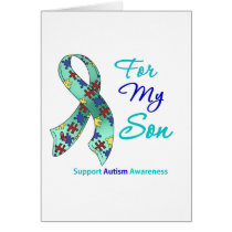 Autism Support For My Son Greeting Card