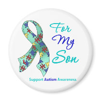 Autism Support For My Son Refrigerator Magnet