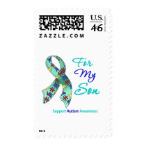 Autism Support For My Son Postage Stamp