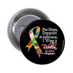 Autism Support Hope Awareness Button