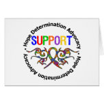 Autism Support Tribal Ribbon Greeting Card