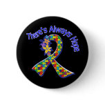 Autism There's Always Hope Floral Pin