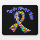 Autism There's Always Hope Floral Mouse Pad
