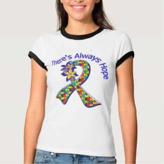 Autism There's Always Hope Floral shirt