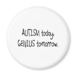 Autism Today Genius Tomorrow Fridge Magnets