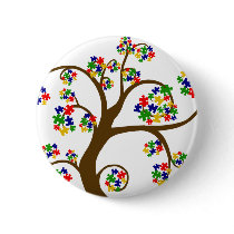 Autism Tree of Life Pinback Button