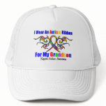 Autism Tribal Ribbon Grandson Mesh Hats