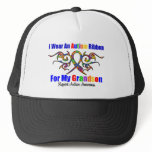 Autism Tribal Ribbon Grandson Hats