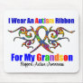 Autism Tribal Ribbon Grandson Mousepads