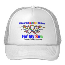 Autism Tribal Ribbon Son Hats