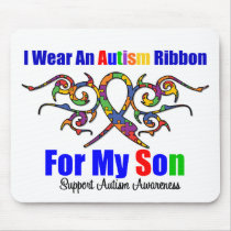 Autism Tribal Ribbon Son Mousepad