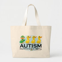 Autism Ugly Duckling Tote Bags