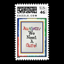 Autism: We Need A Cure! postage