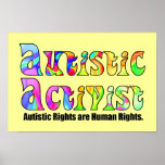Autistic Activist (Color) Poster