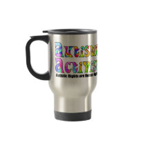 Autistic Activist (Color) Travel Mugs