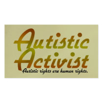 Autistic Activist (Gold) Activist Cards