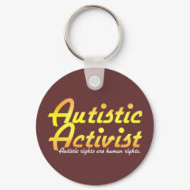 Autistic Activist (Gold) Keychain