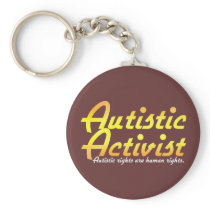 Autistic Activist (Gold) Keychain