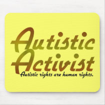 Autistic Activist (Gold) Mousepad
