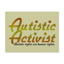 Autistic Activist (Gold) Postcards