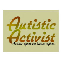 Autistic Activist (Gold) Poster