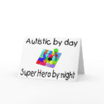 Autistic By Day Super Hero By Night Greeting Cards