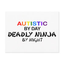Autistic Deadly Ninja by Night Postcard