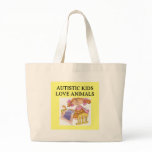 autistic kids kove animals tote bag