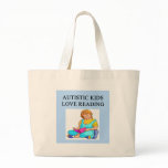 autistic kids kove reading tote bag