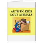 autistic kids love animals card