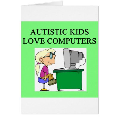 autistic kids love computers greeting cards by jimbuf