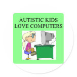 autistic kids love computers stickers