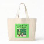 autistic kids love math canvas bag